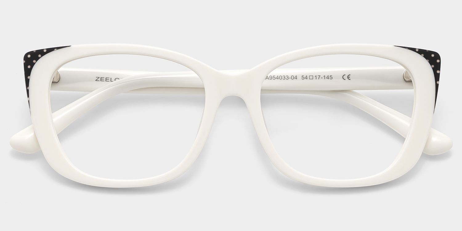 Madeline White Cat eye Frame Glasses On Sale | ZEELOOL2