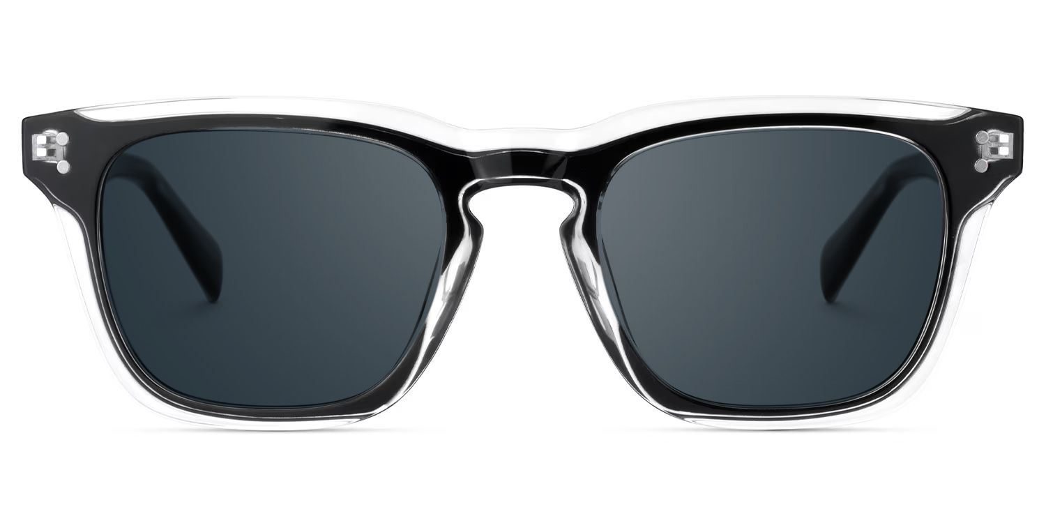 Liam Rectangle Black Clear Frame Sunglasses Online Sale | ZEELOOL0