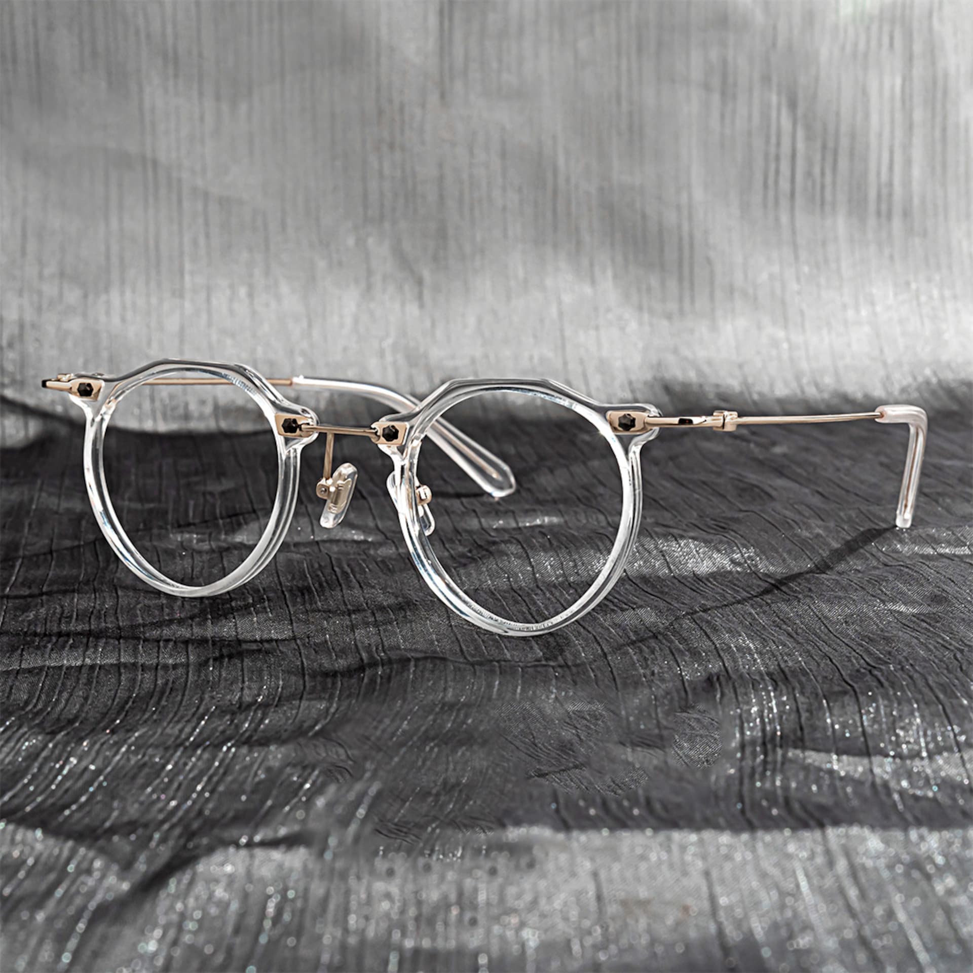 Round Cornell Crystal Glasses deals -Zeelool Glasses4