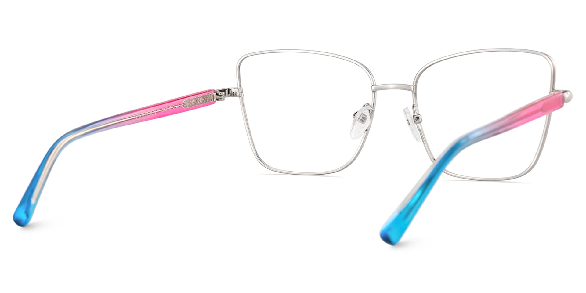 Jace Red-blue Square Prescription Glasses | Zeelool5