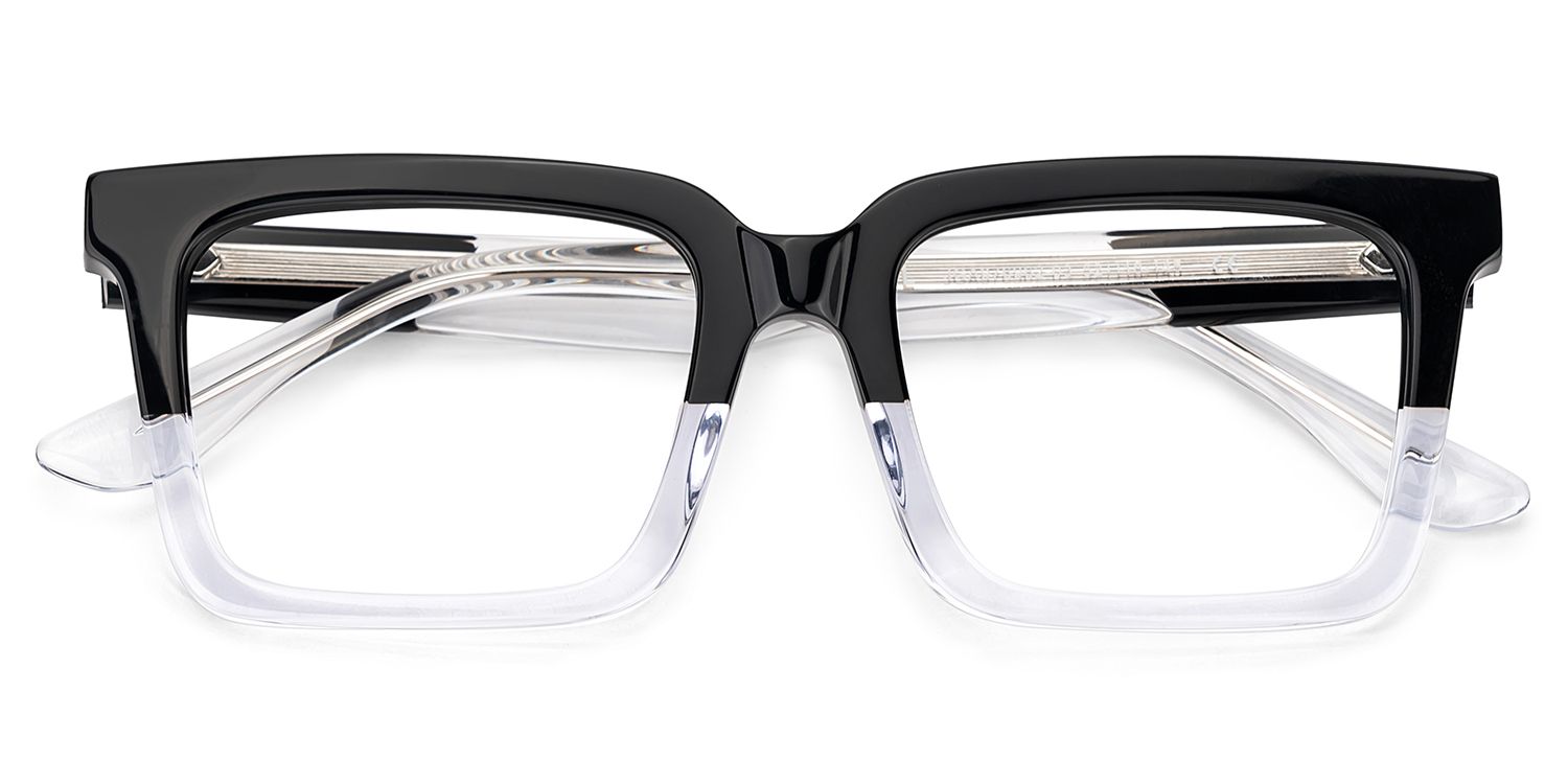 Black Clear Square Frame Glasses - Hattie on Sale | Zeelool1
