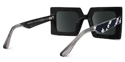 Tiffaney Square Black Glasses3