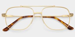 Poppy Gold Aviator Glasses2