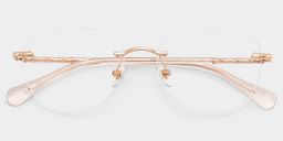 Jennifer Round Pink Gold Glasses1