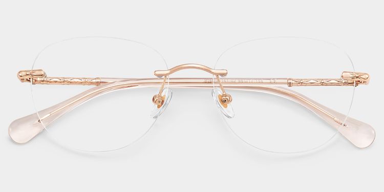Jennifer Round Pink Gold Glasses