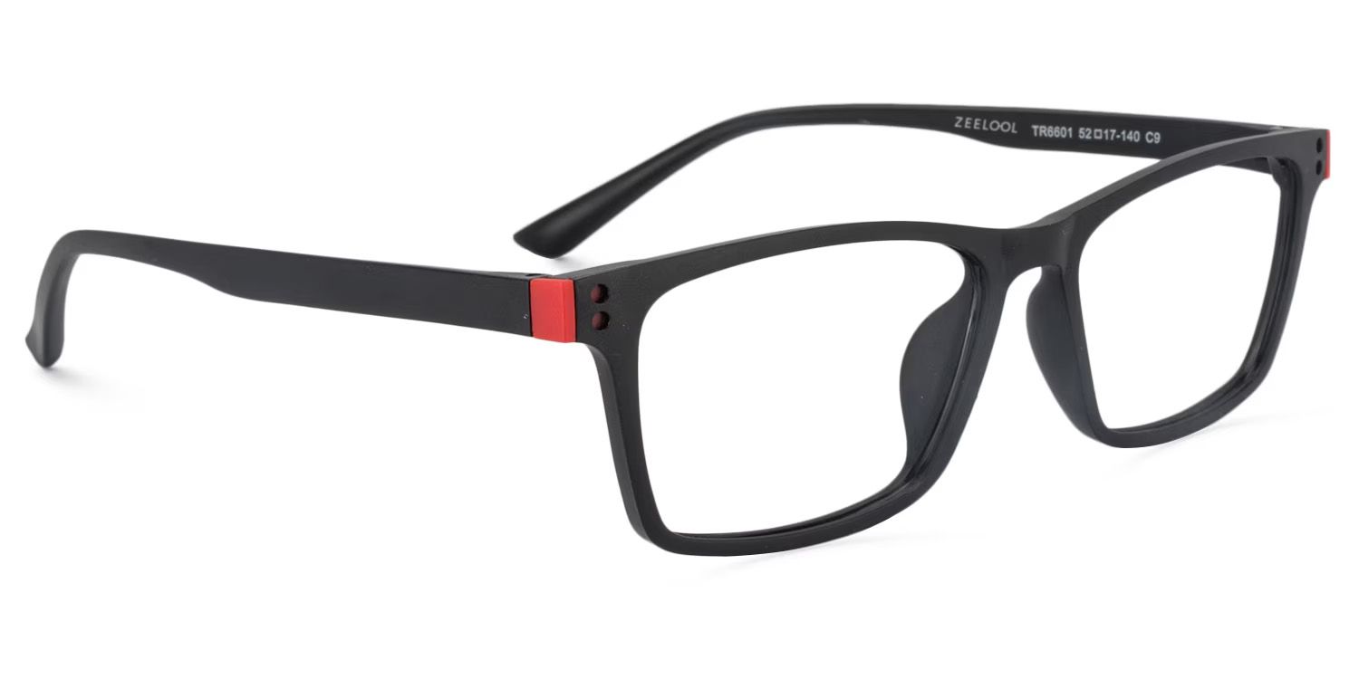 Cheche Rectangle Black Eyeglasses for Women and Men | ZEELOOL4