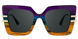 Poutine Square Multicolor Sunglasses0