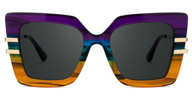 Poutine Square Multicolor Sunglasses