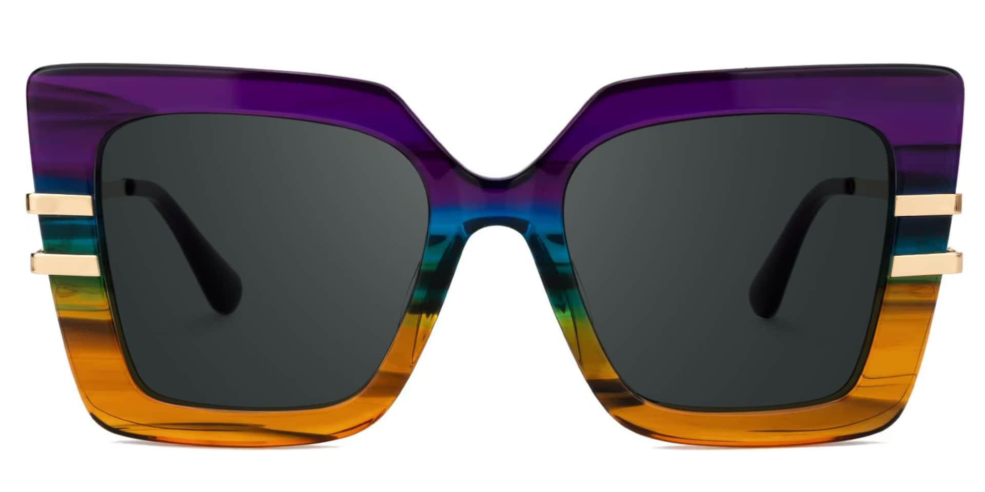Designer Poutine Sunglasses in Mixed-Materials Full-frame0