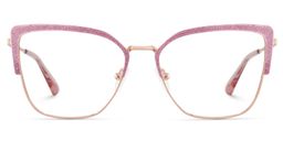 Javier Rectangle Pink Glasses1