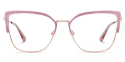 Javier Rectangle Pink Glasses1