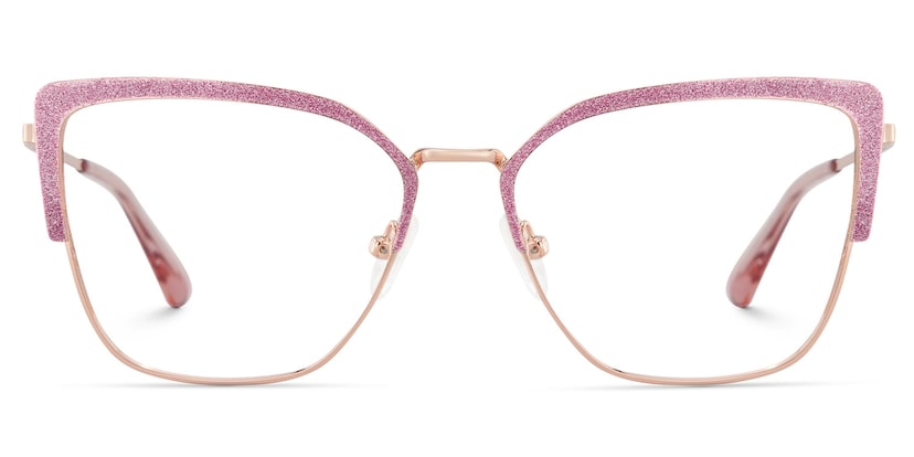 Javier Rectangle Pink Glasses