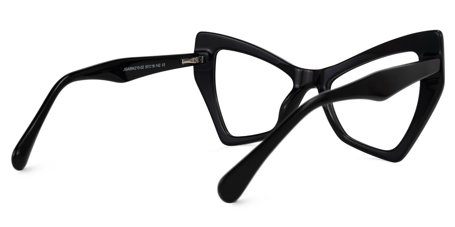 Cateye Johnna Black Glasses deals -Zeelool Glasses3