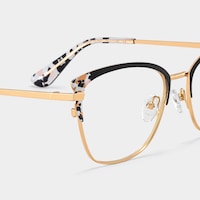 Mariana Rectangle Black Glasses4
