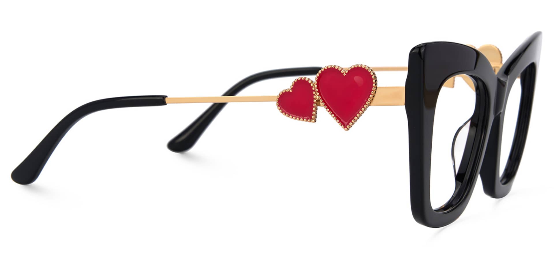 Cagle Designer Eyeglasses in Cateye Black Frame2