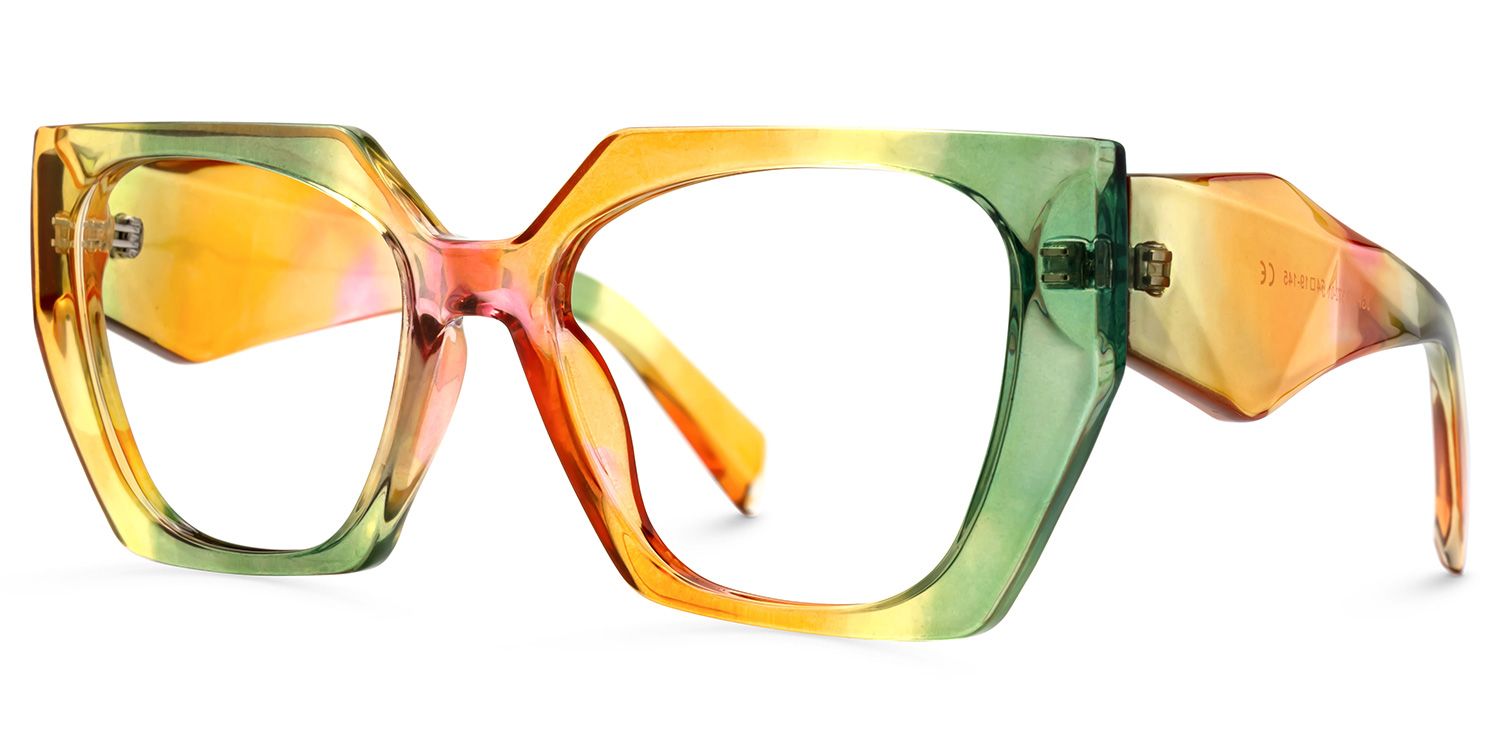Sileidy Geometric Multicolor Funky Frame Glasses | Zeelool1