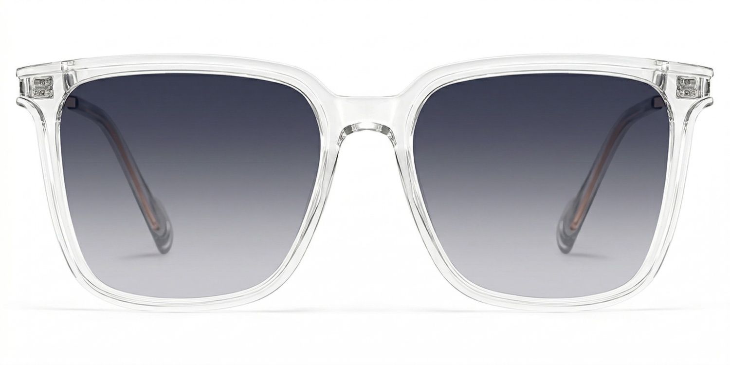 Zeyna Square Clear Sunglasses for Women & Men | ZEELOOL