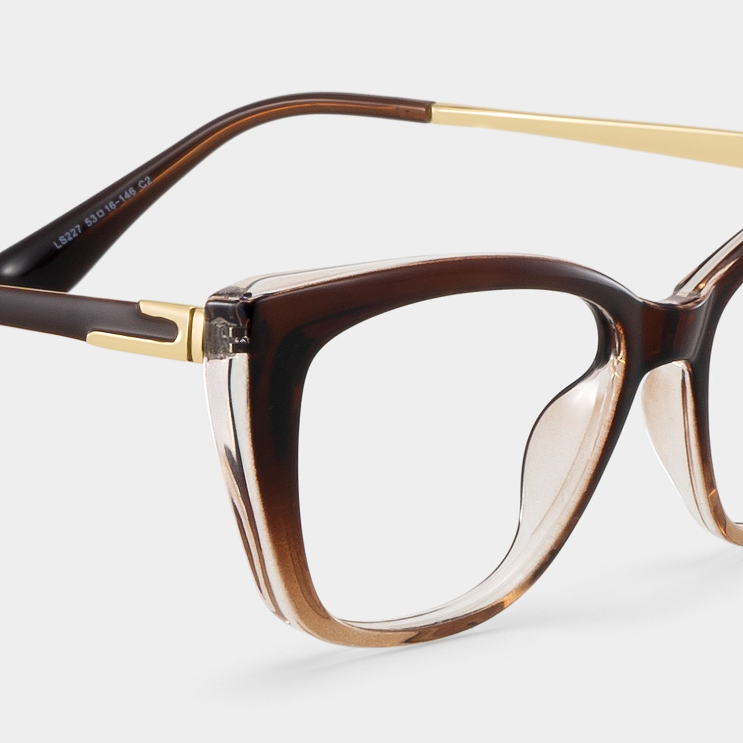 Harlow Brown Frame Glasses with Rectangle Frame Online | ZEELOOL4