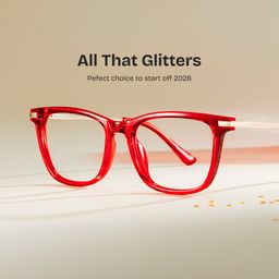 Selena Rectangle Red Glasses0