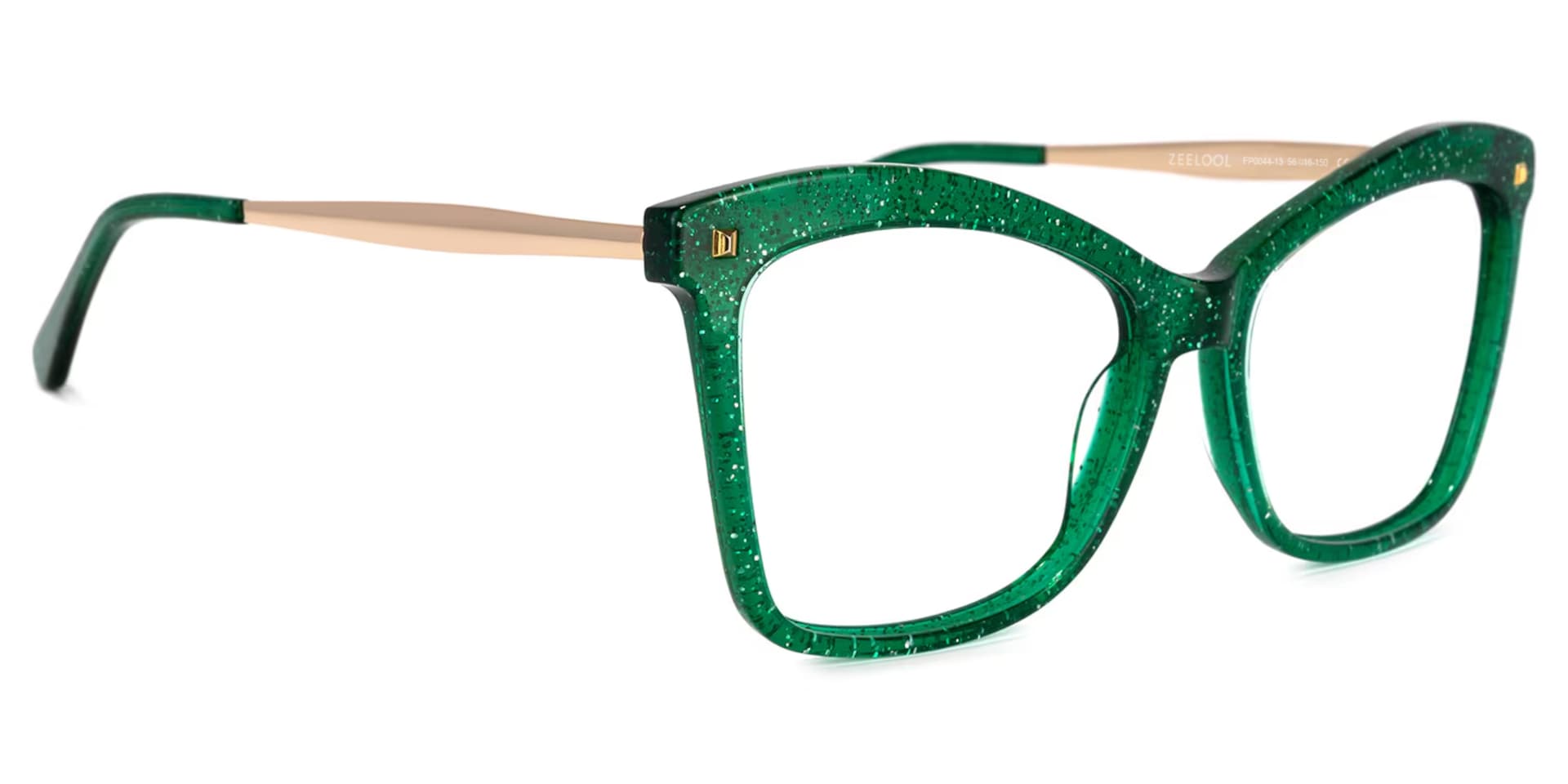 Isaebella Butterfly Green Glitter Frame Glasses for Women2