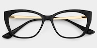 Harlow Rectangle Black Glasses1