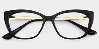 Harlow Rectangle Black Glasses2