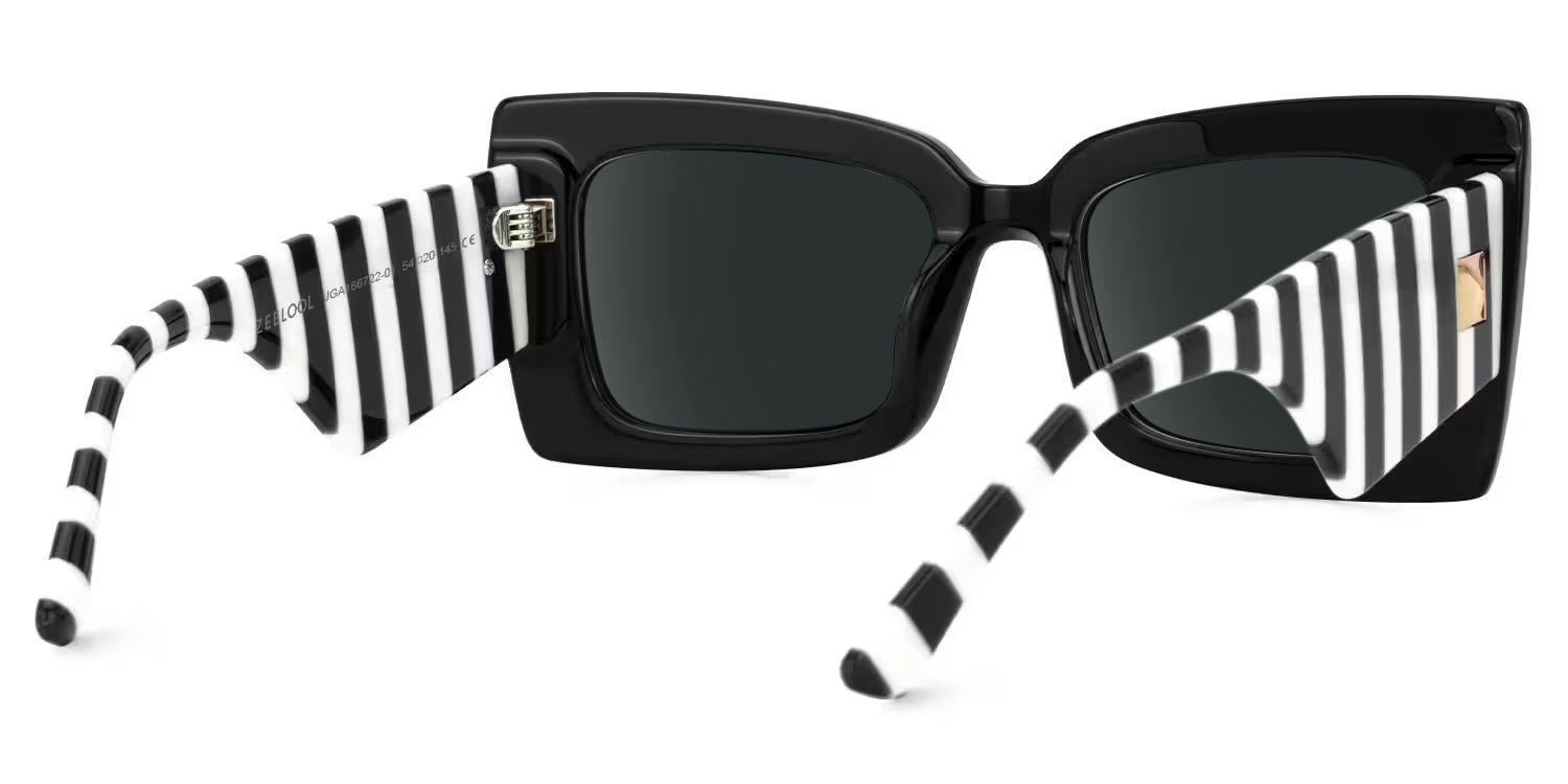 Mitia Rectangle Black Prescription Sunglasses | ZEELOOL3