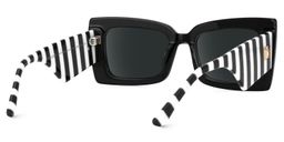 Mitia Black Rectangle Sunglasses3