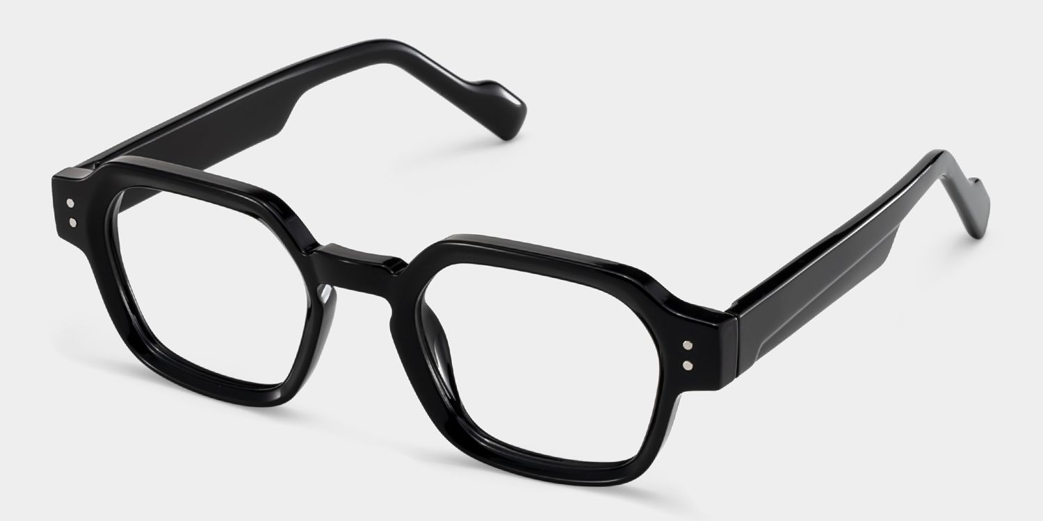 Joy Black Frame Glasses with Geometric Frame Online | ZEELOOL2