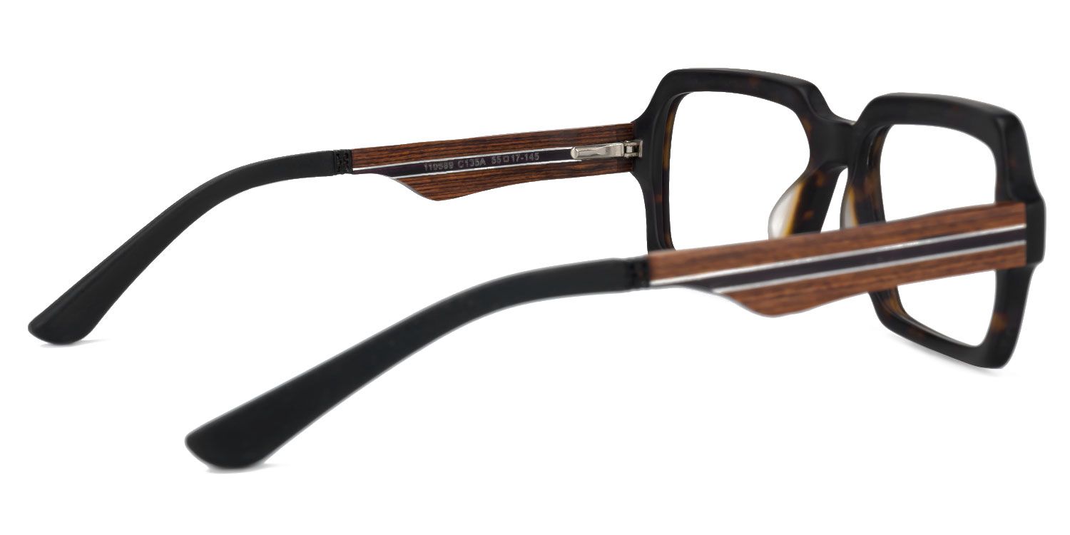 Bentley Square Tortoise Eyeglasses with Mixed Materials -Zeelool3