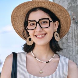 Elena Black Square Glasses6