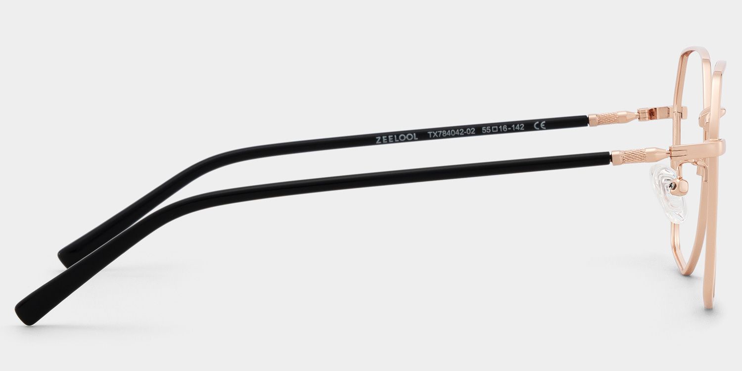 Bivins Geometric Gold Thin Frame Glasses | Zeelool3