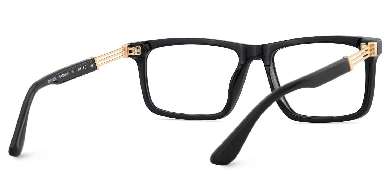 Emerson Eyeglasses in Rectangle Black Frame | Zeelool5