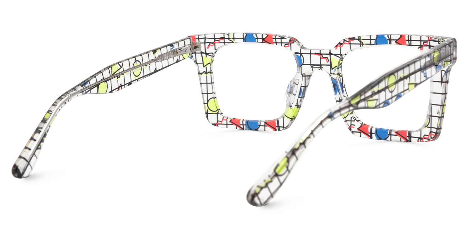 Kevin Floral Square Eyeglasses and Glasses Frames3