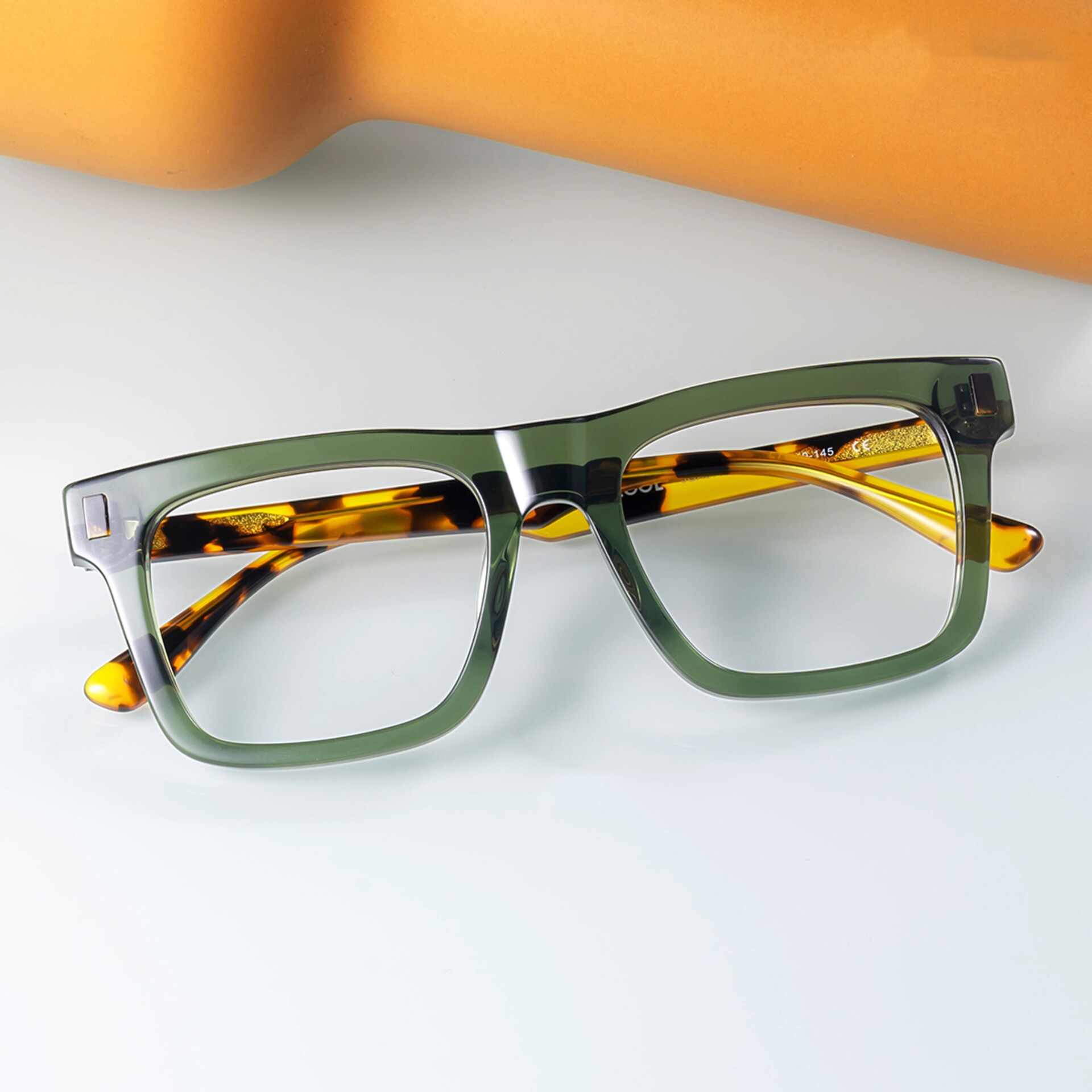 Square Green Eyeglasses Frames For Men | Zeelool0