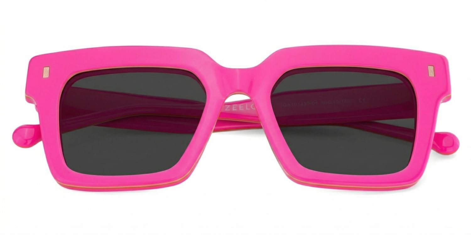 Square Pink Eyeglasses- Gilberto Acetate Frame Glasses1
