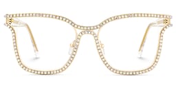 Shine Square Gold Glasses1