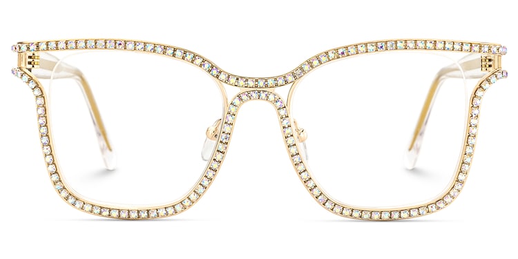 Shine Square Gold Glasses