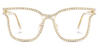 Shine Square Gold Glasses1