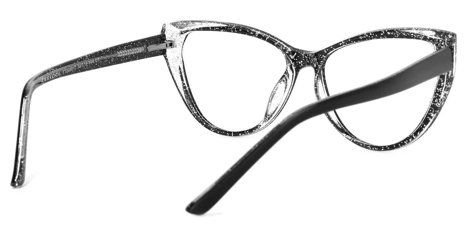 Tarun Cateye Black Glasses | Zeelool Glasses4