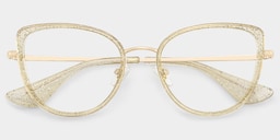 Celine  Cat-eye Gold Glasses3