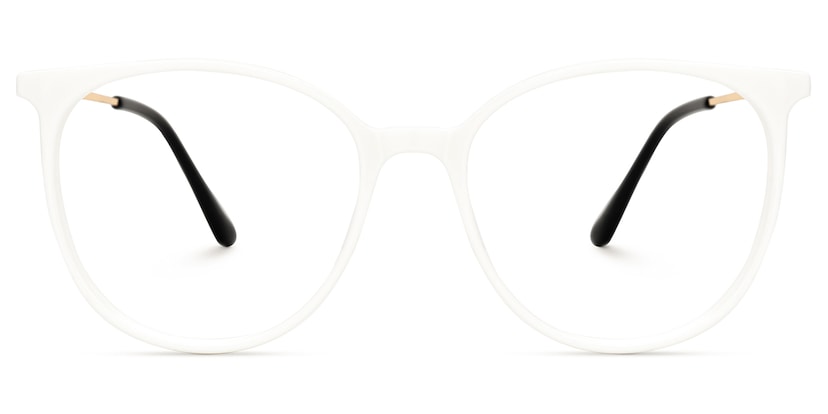 Chanty Round White Glasses