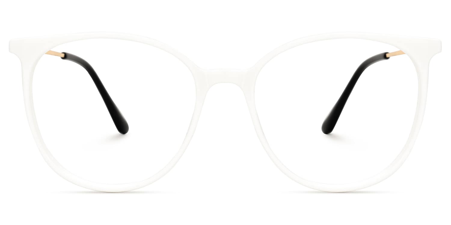 Chanty Round White Glasses