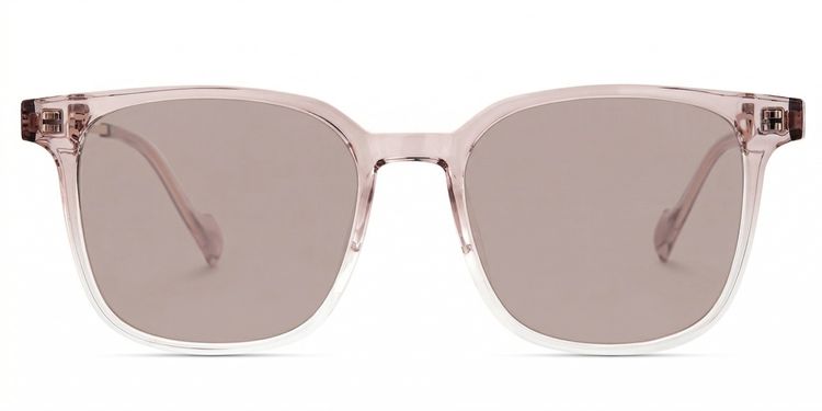 Chloe Square Pink Clear Glasses