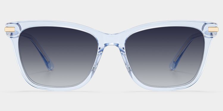 Eliot Clear Blue Rectangle Glasses