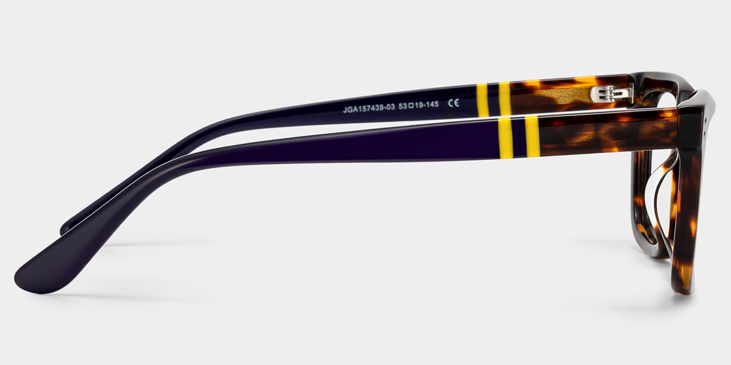 Fern Tortoise Rectangle Frame Glasses for Men | ZEELOOL4