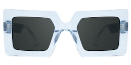 Tiffaney Square Blue Glasses0