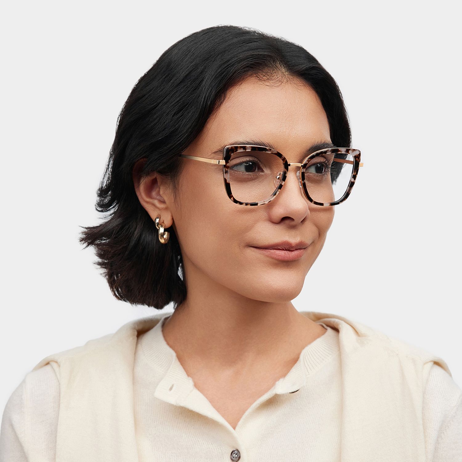 Leila Tortoise Frame Glasses with Butterfly Frame Online | ZEELOOL1