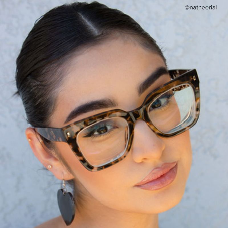 Kathya Square Light-Tortoise Glasses | Zeelool Glasses