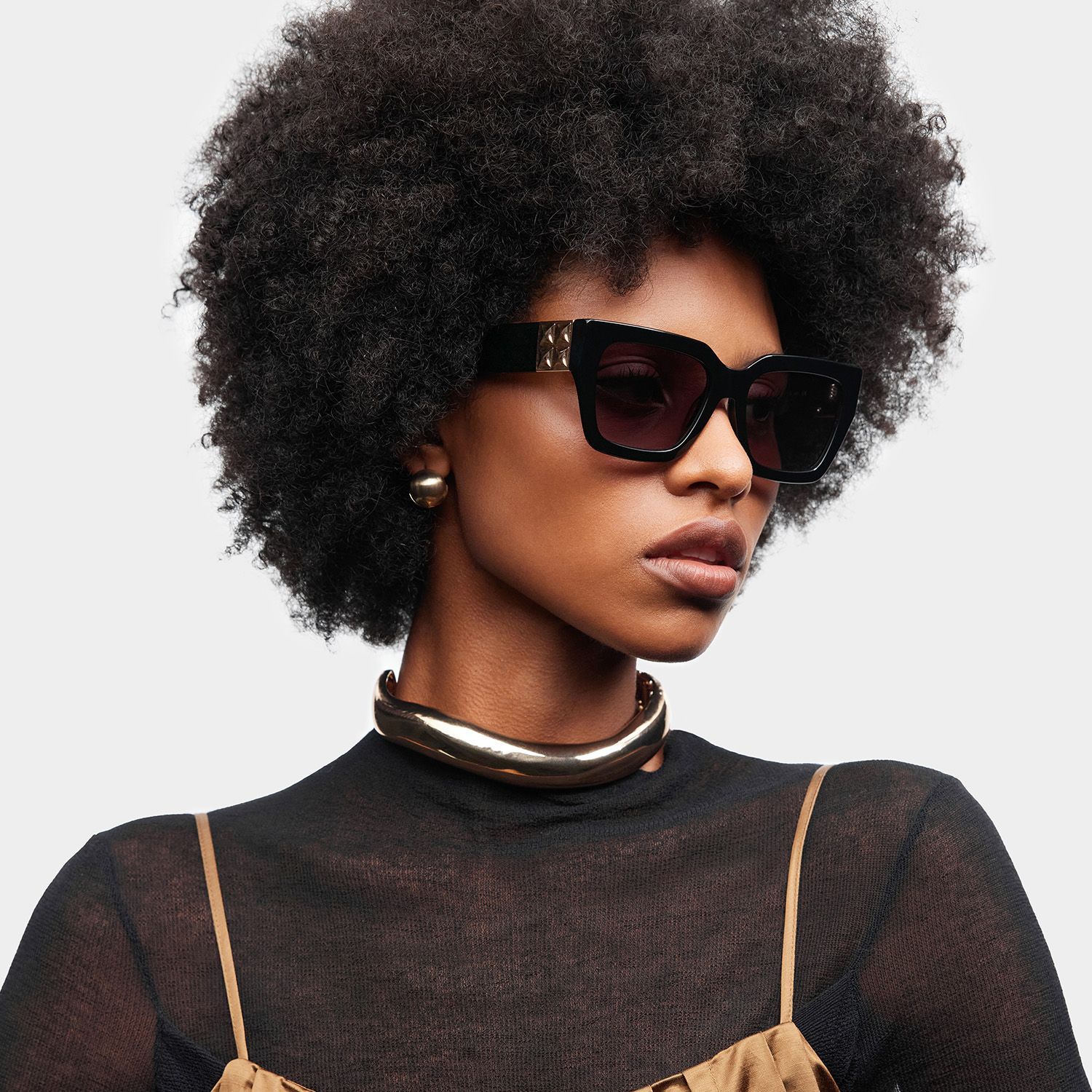 Maddox Black Frame Glasses with Square Frame Online | ZEELOOL
